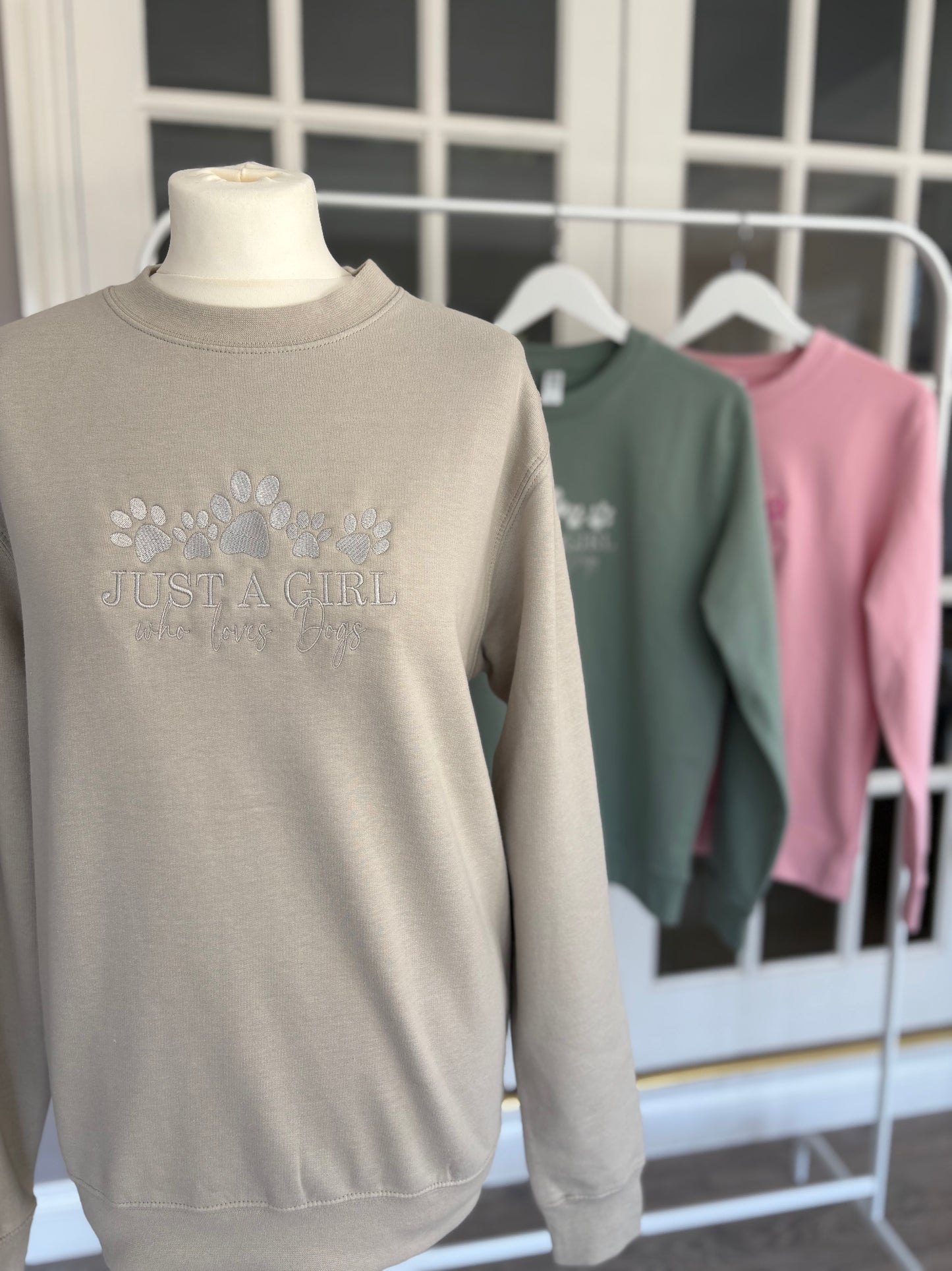 Natural Stone “Just A Girl” Embroidered Jumper