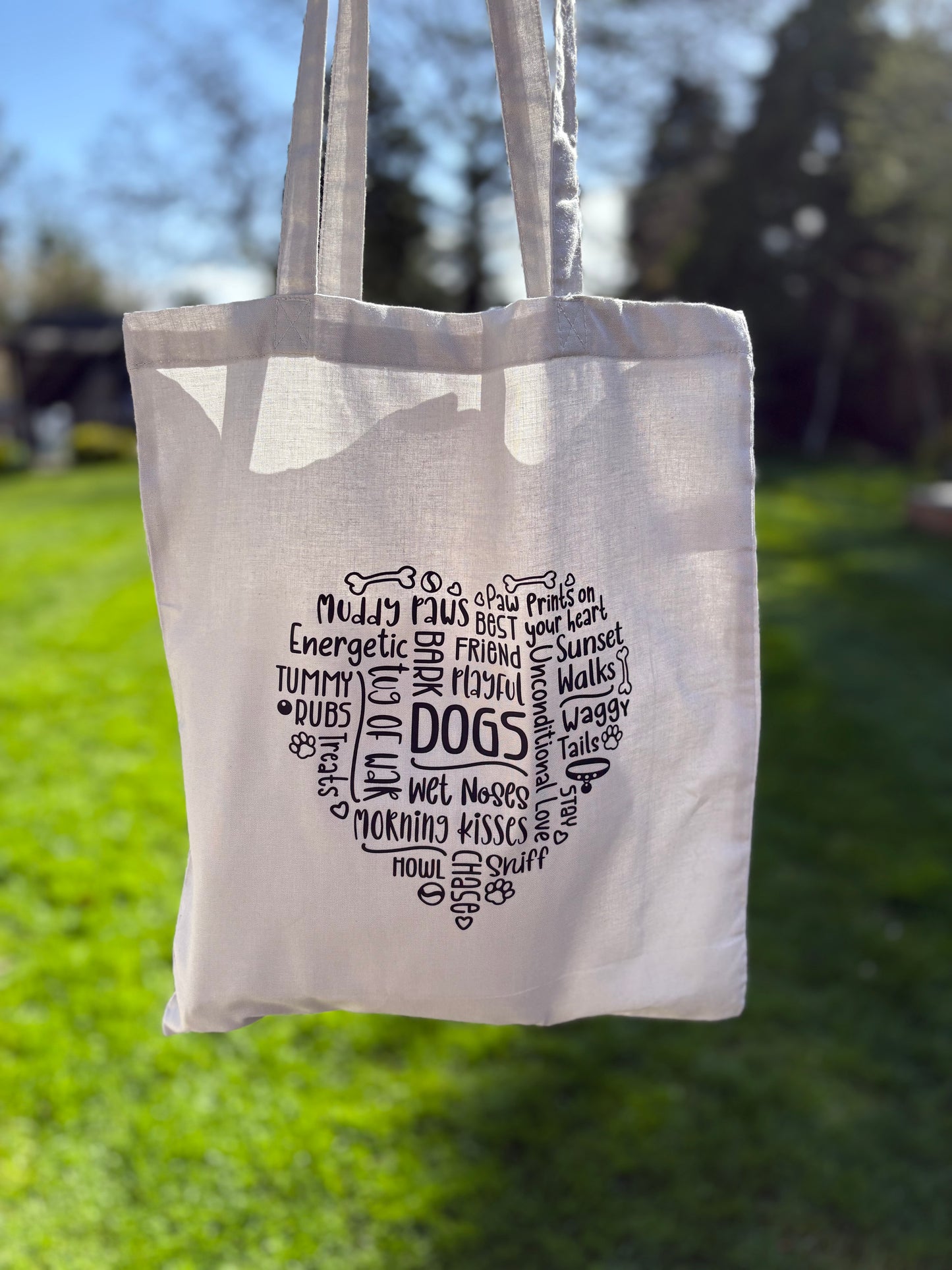Grey Heart Design Tote Bag