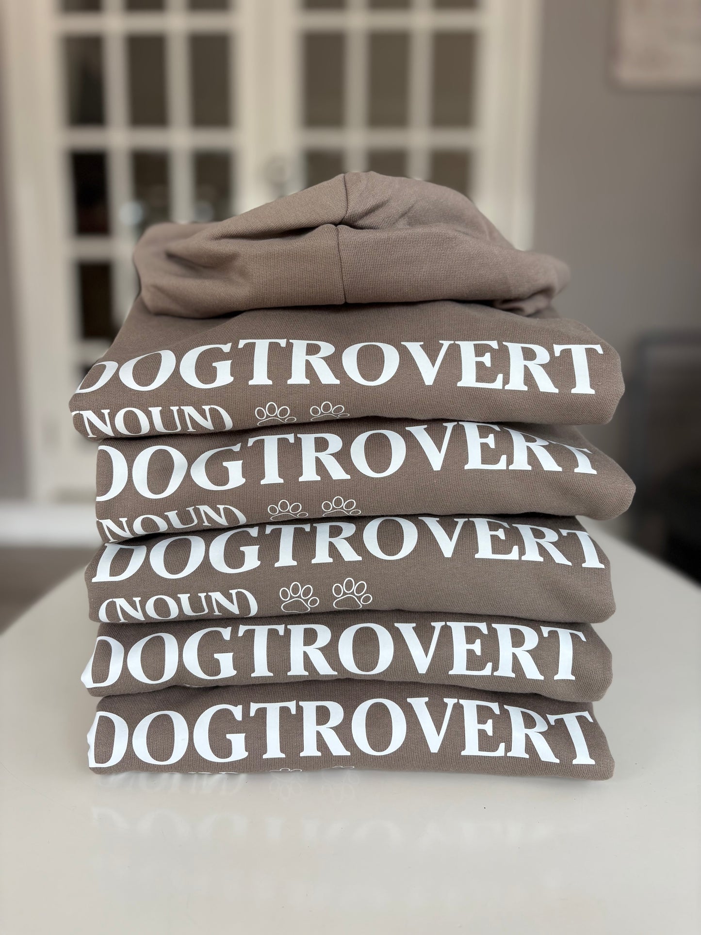 Natural Clay Dogtrovert Printed Hoodie