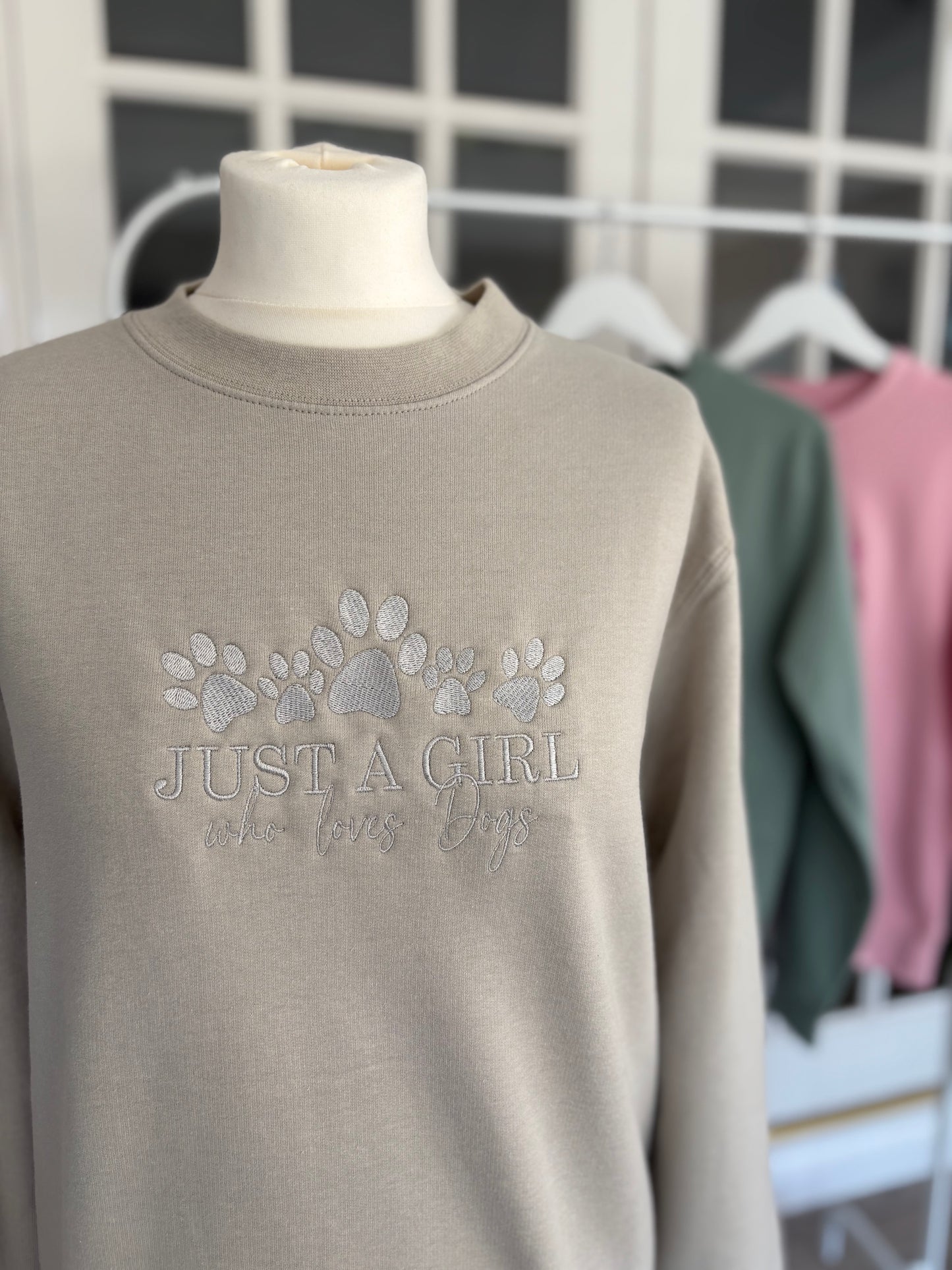 Natural Stone “Just A Girl” Embroidered Jumper