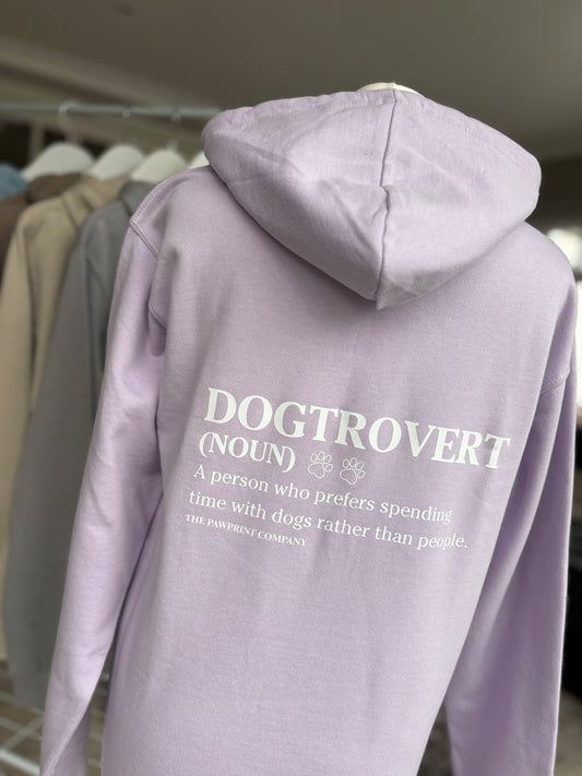 Lilac Dogtrovert Printed Hoodie