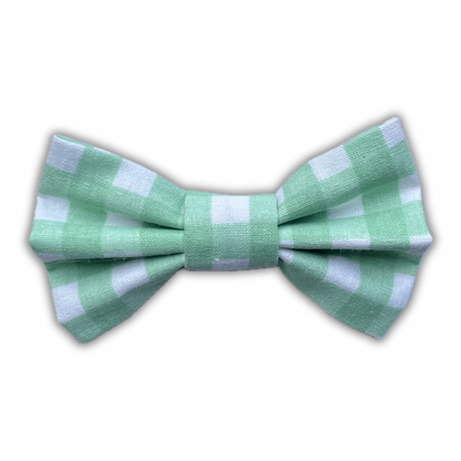 Green Checked Bow