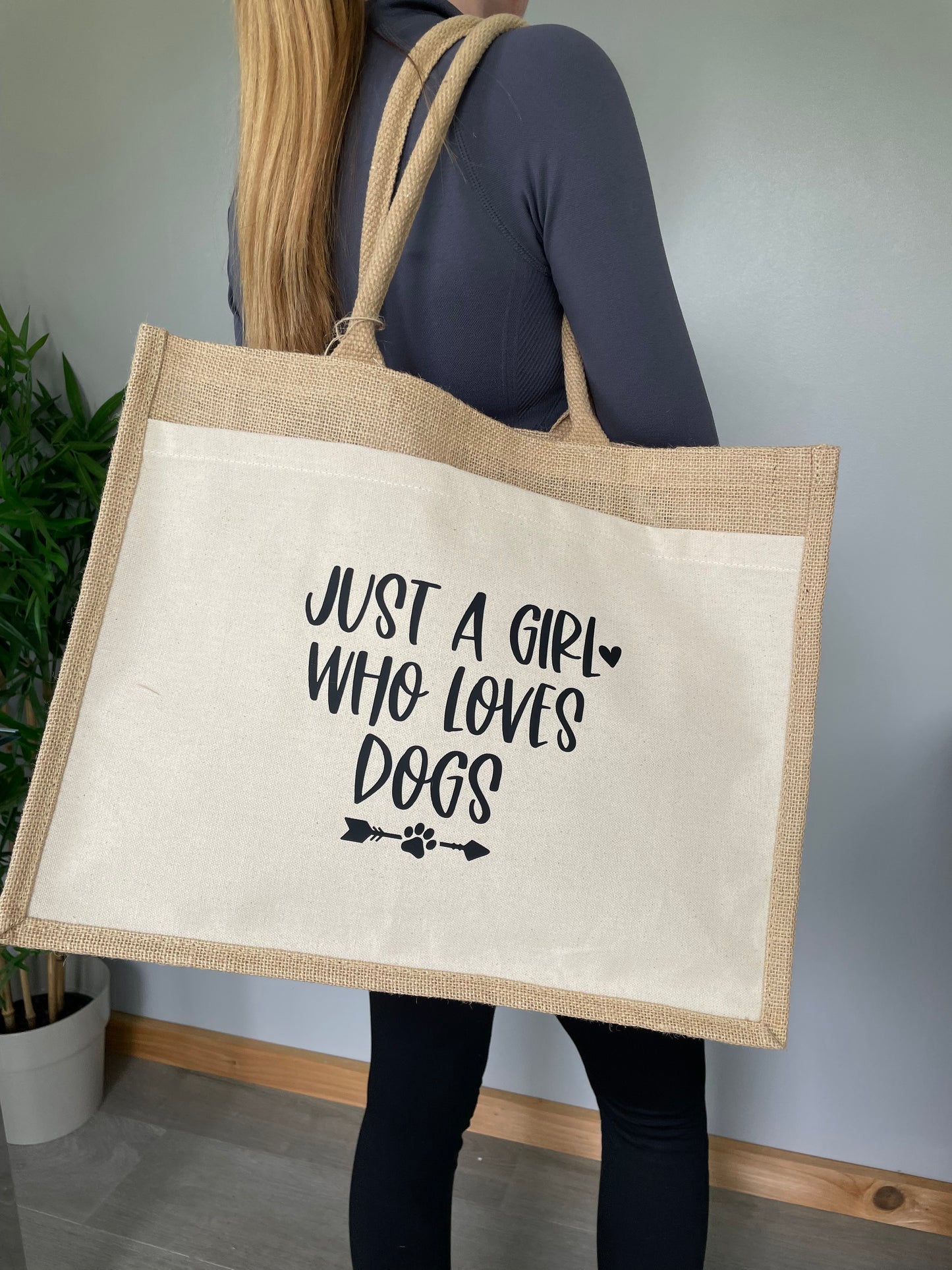 Just a Girl Who Loves Dogs Jute Bag