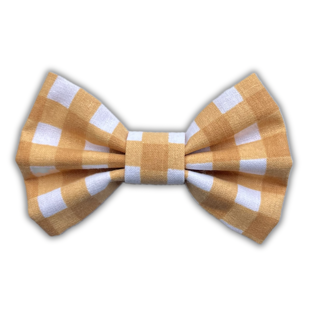 Orange Checked Bow