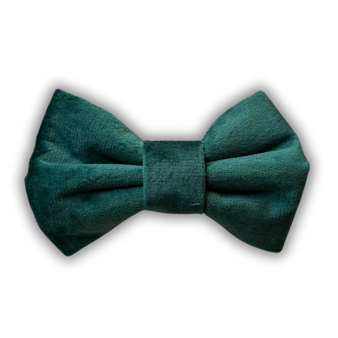 Forest Green Velvet Bow