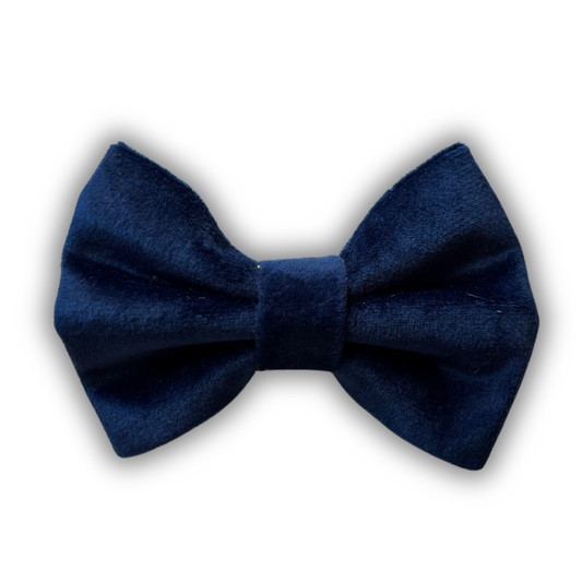 Navy Velvet Bow