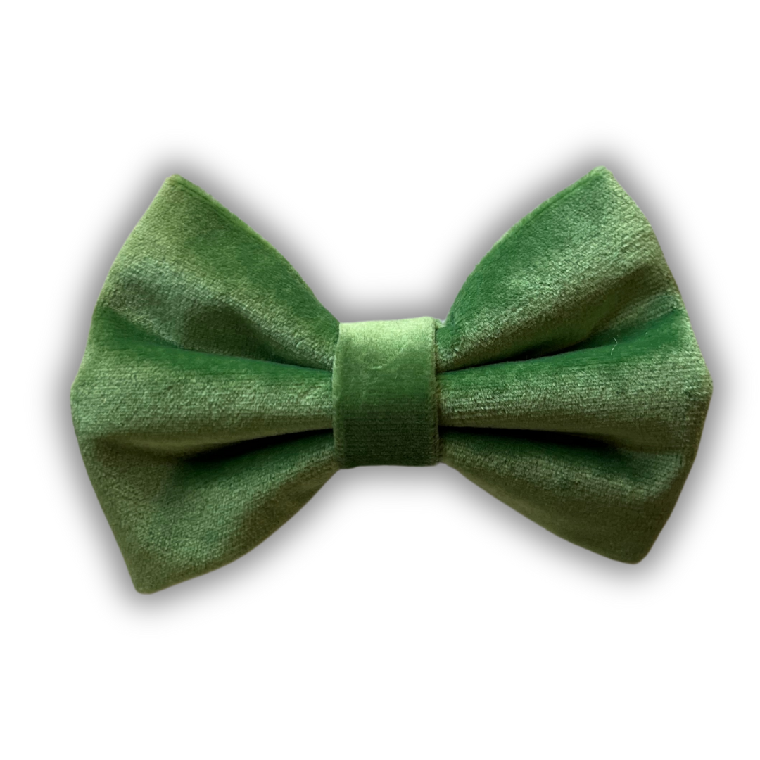 Green Velvet Bow