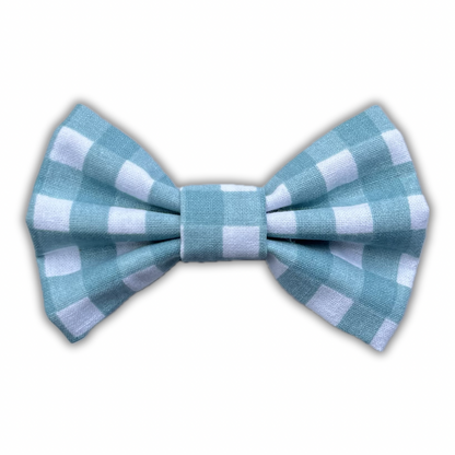 Blue Checked Bow