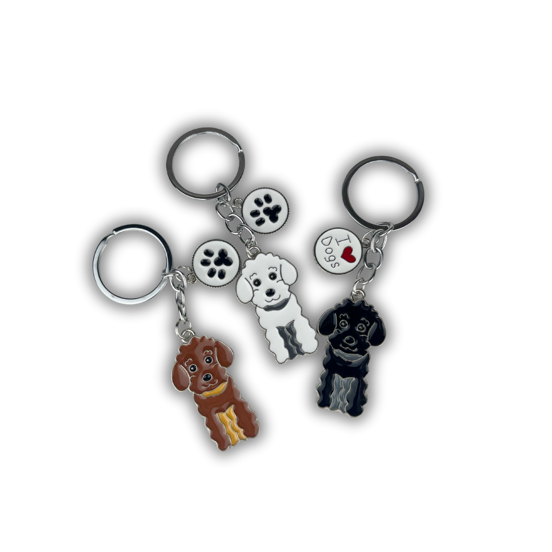 Dog Charm Keyring