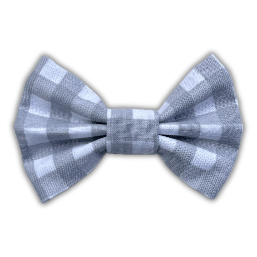 Grey Checked Bow