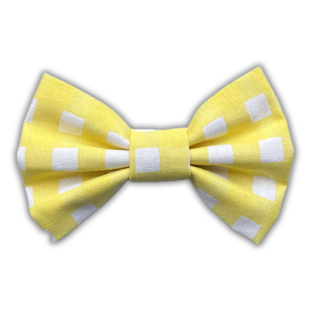 Yellow Checked Bow