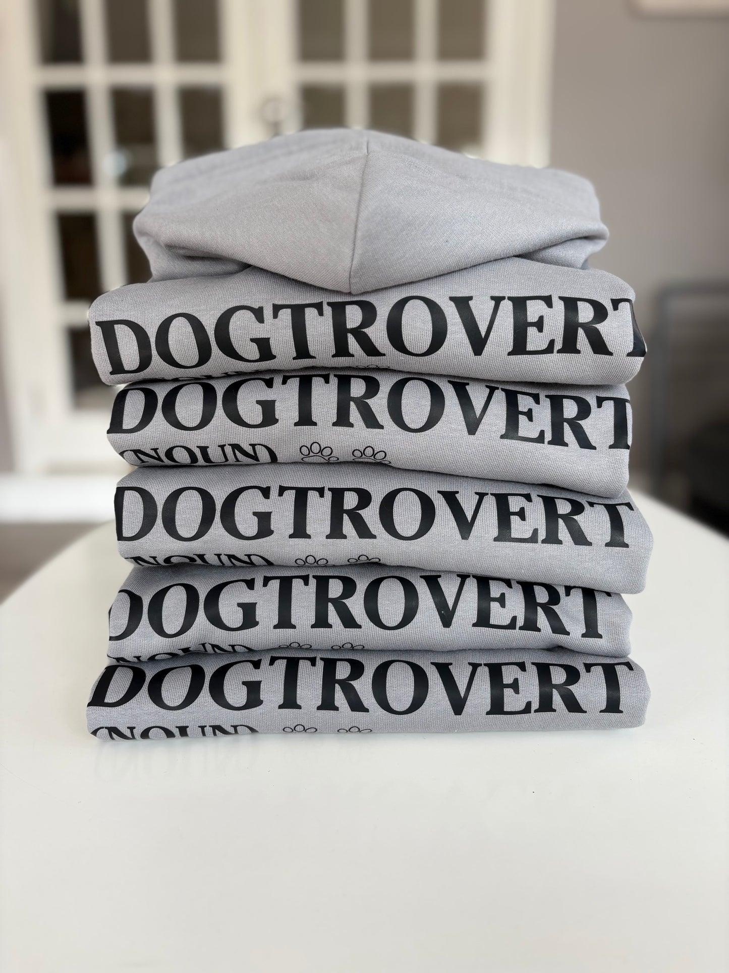 Moondust Grey Dogtrovert Printed Hoodie