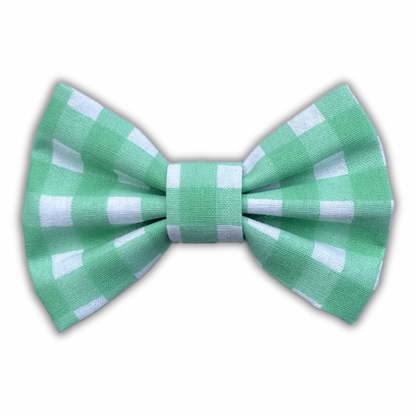 Green Checked Bow