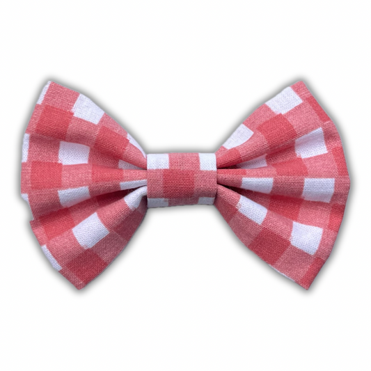 Red Checked Bow