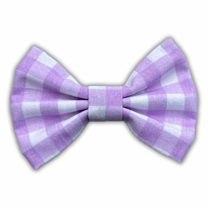 Purple Checked Bow