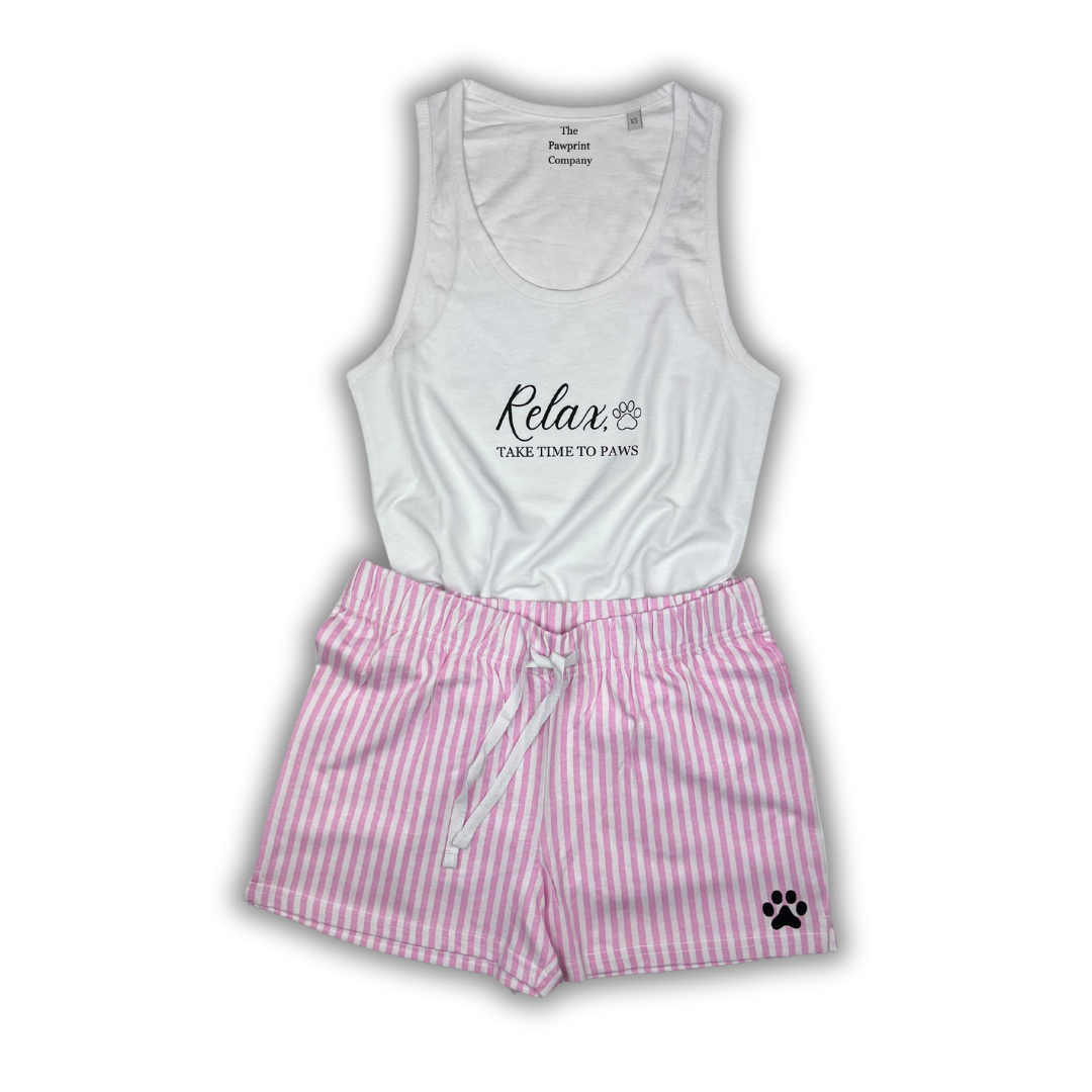 Pink PJ’s Vest & Shorts Set