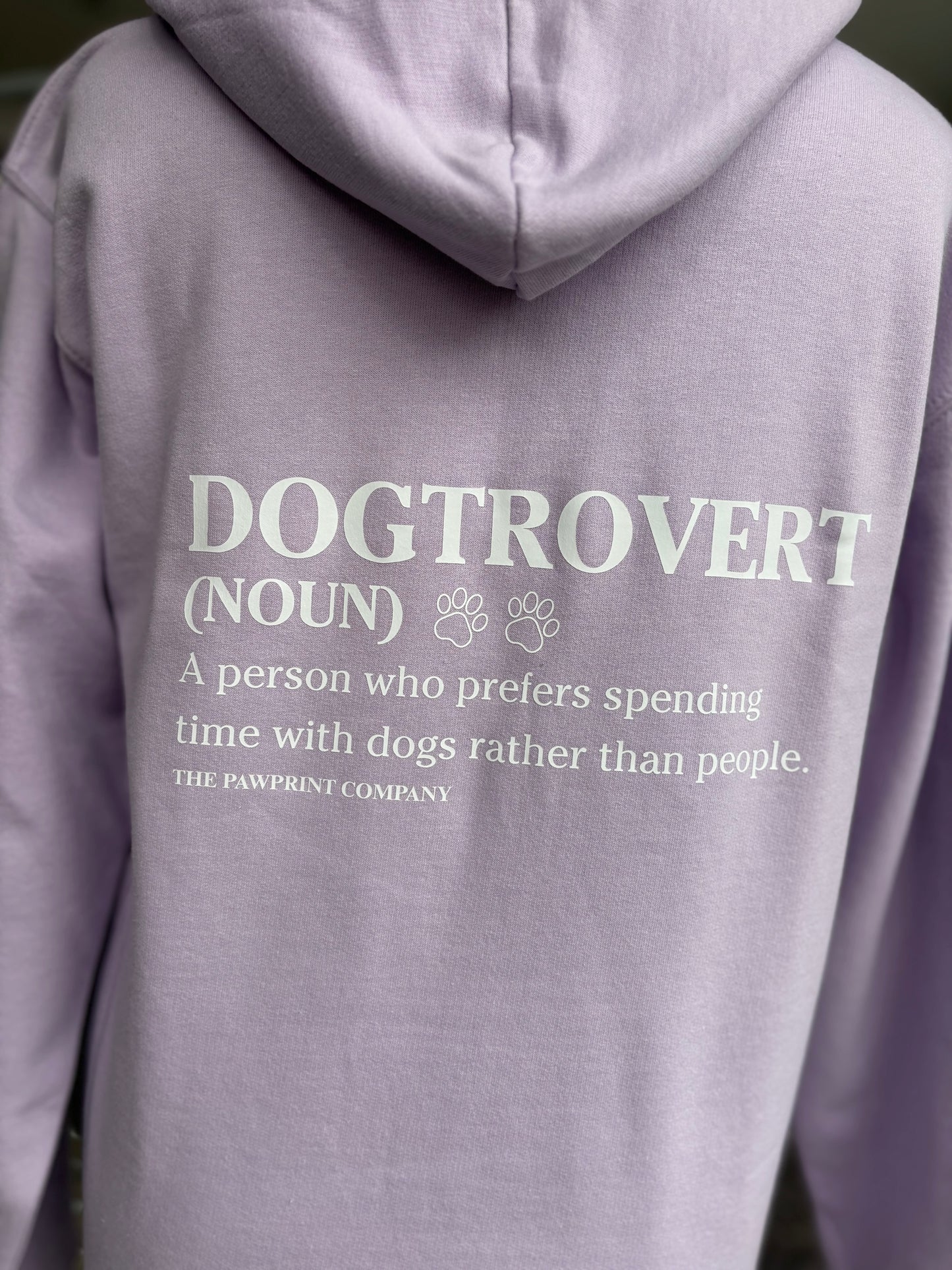 Lilac Dogtrovert Printed Hoodie