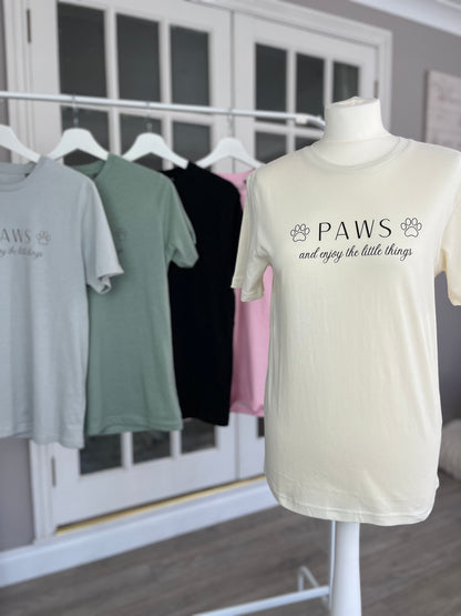 Vanilla T-Shirt Paws and Enjoy The Little Things