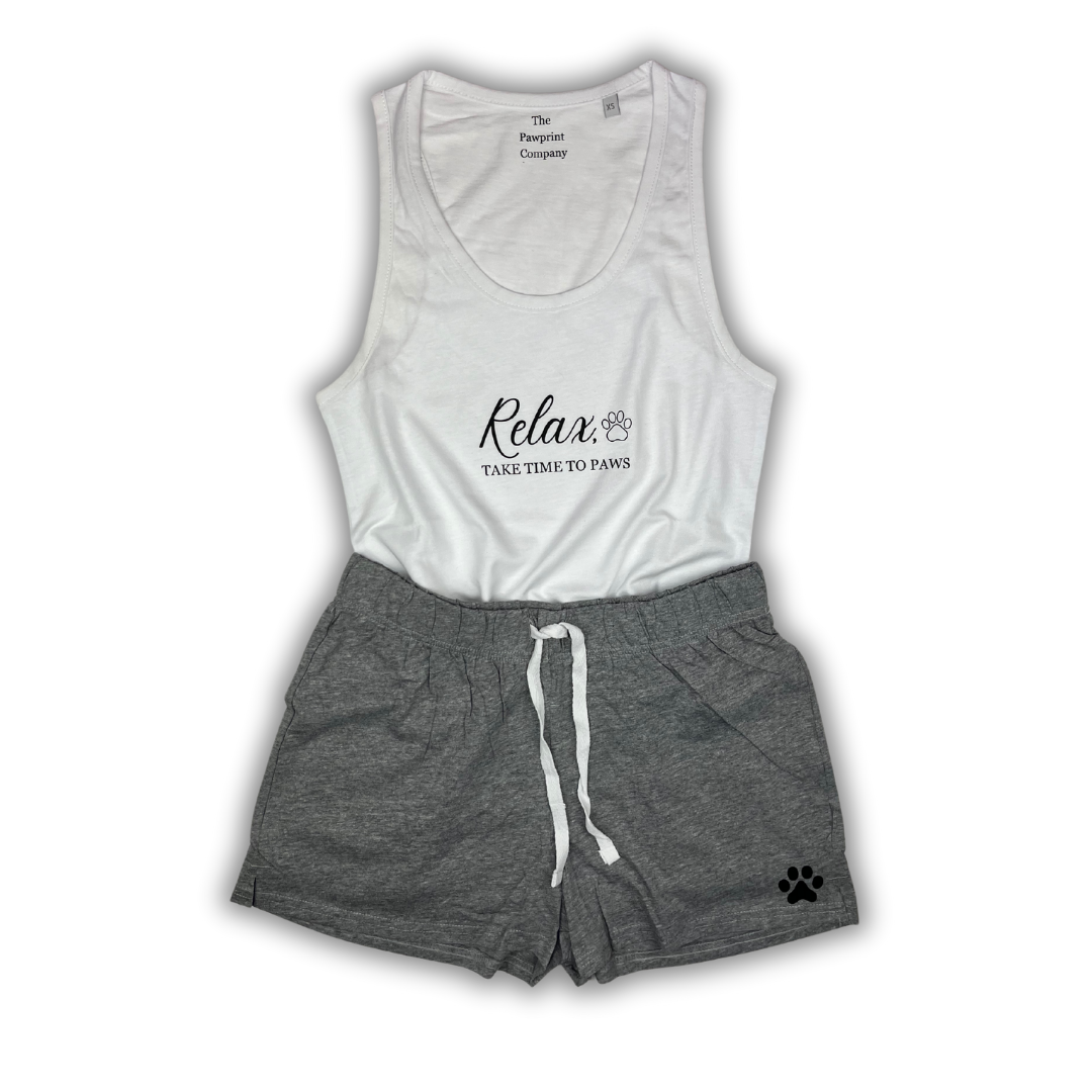 Grey PJ’s Vest & Shorts Set