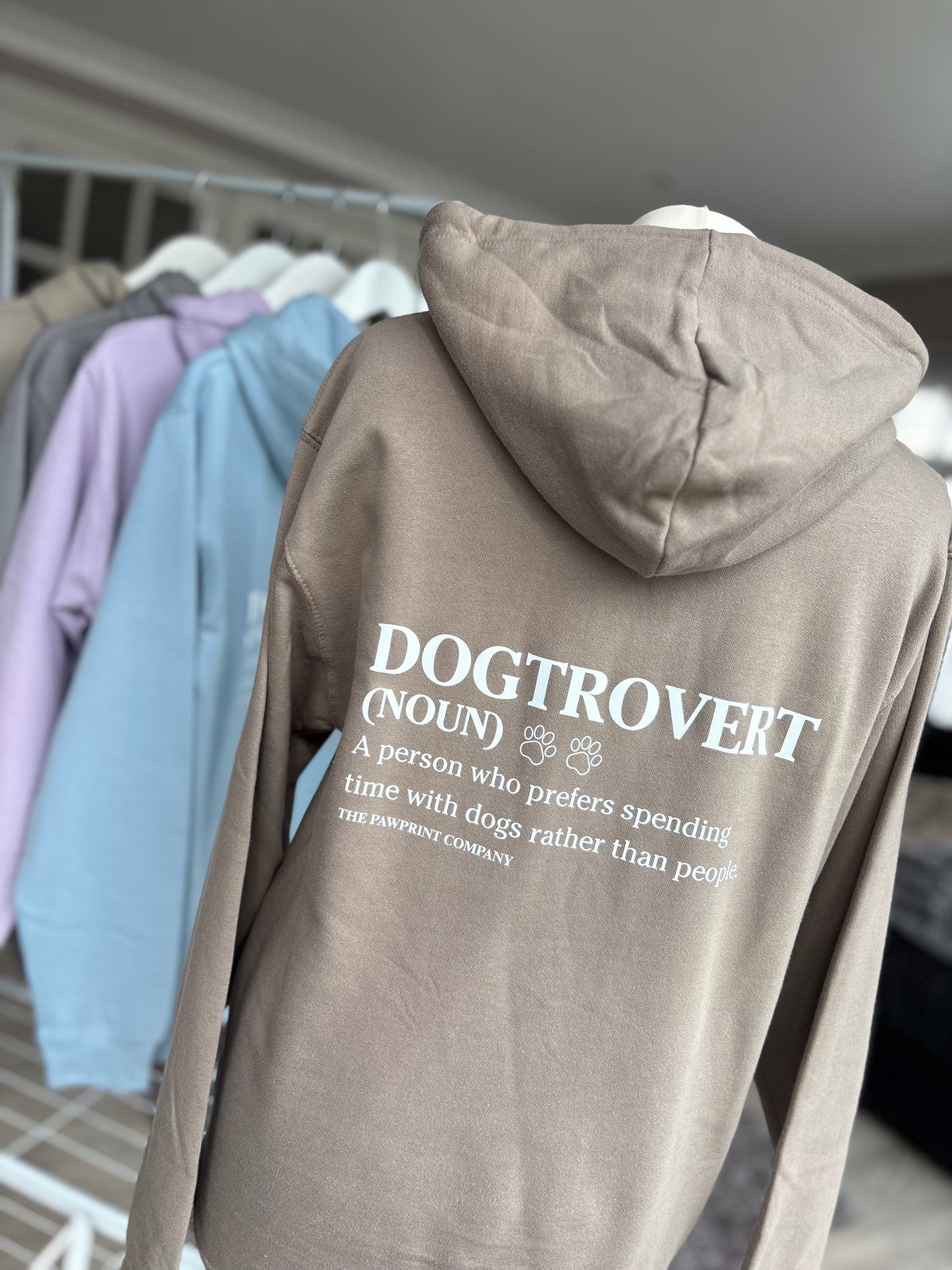 Natural Clay Dogtrovert Printed Hoodie