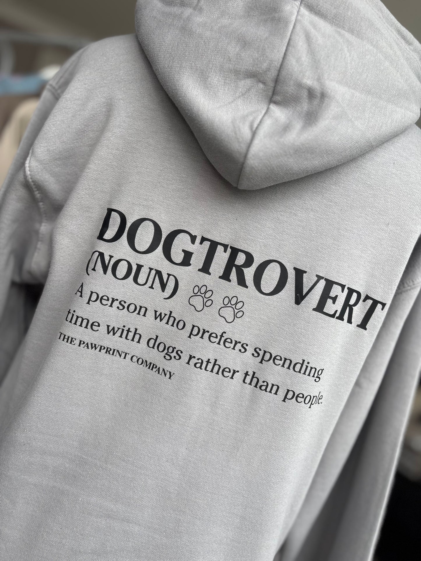 Moondust Grey Dogtrovert Printed Hoodie