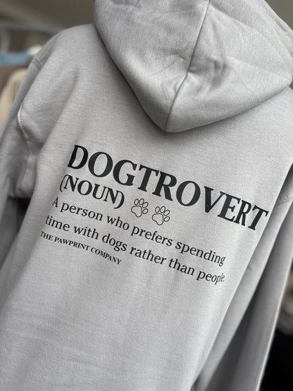 Moondust Grey Dogtrovert Printed Hoodie
