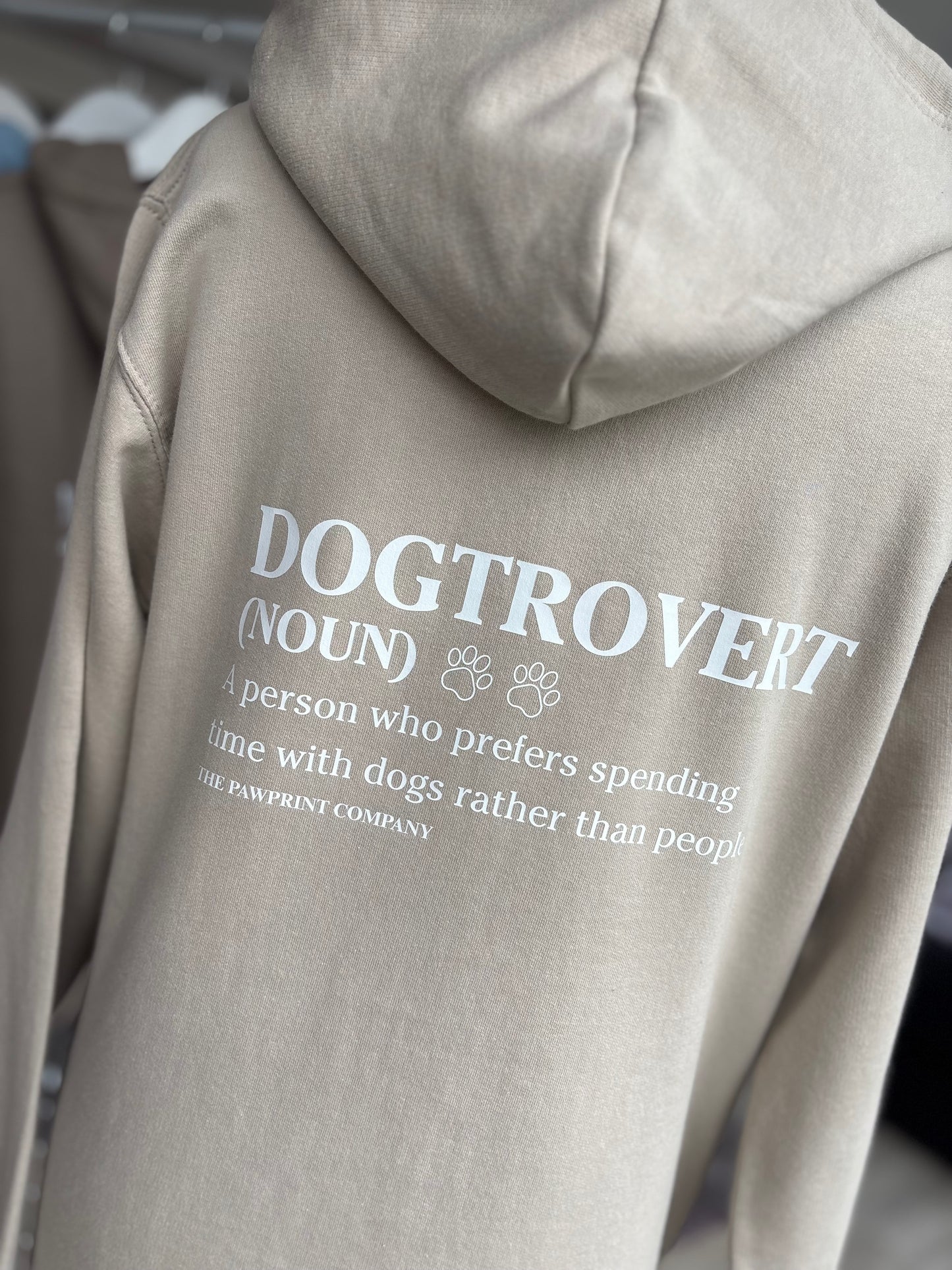Natural Stone Dogtrovert Printed Hoodie