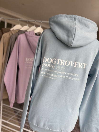 Sky Blue Dogtrovert Printed Hoodie