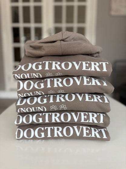 Natural Clay Dogtrovert Printed Hoodie