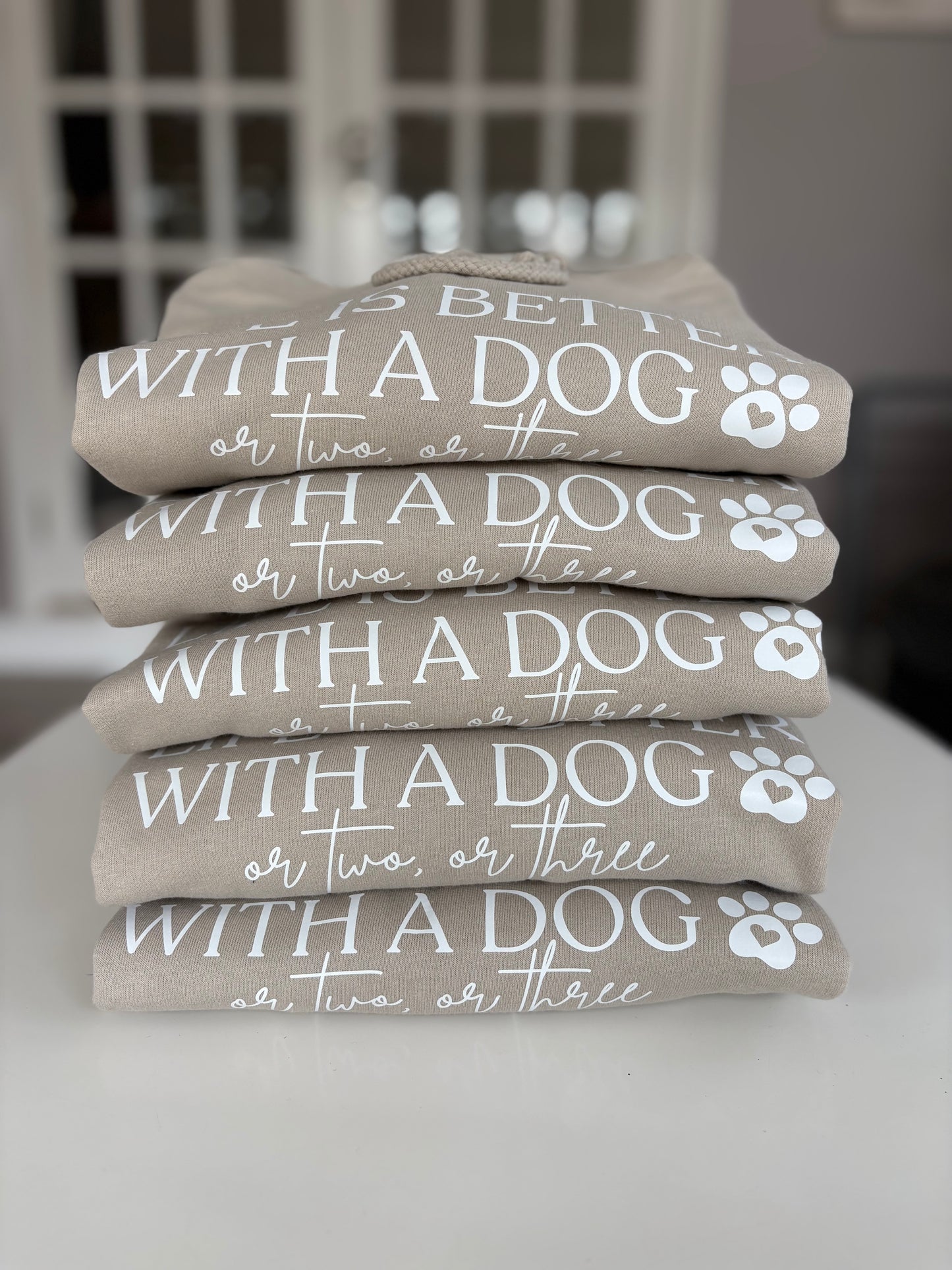 Natural Stone Life is Better With A Dog Printed Hoodie