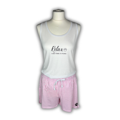 Pink PJ’s Vest & Shorts Set