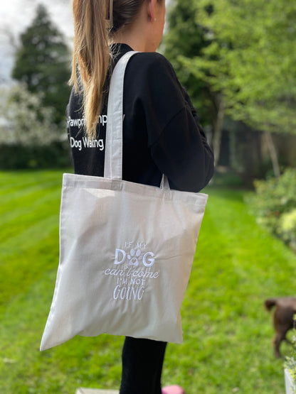 Grey Embroidered Tote Bag