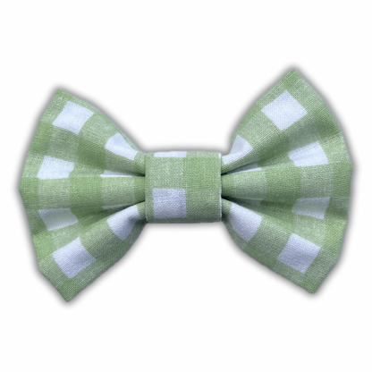 Green Checked Bow